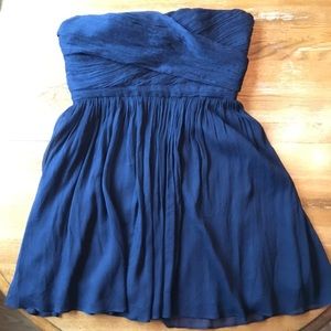 J Crew Arabelle Strapless Dress - Navy 12